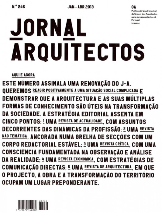 Jornal Arquitectos - January | April 2013